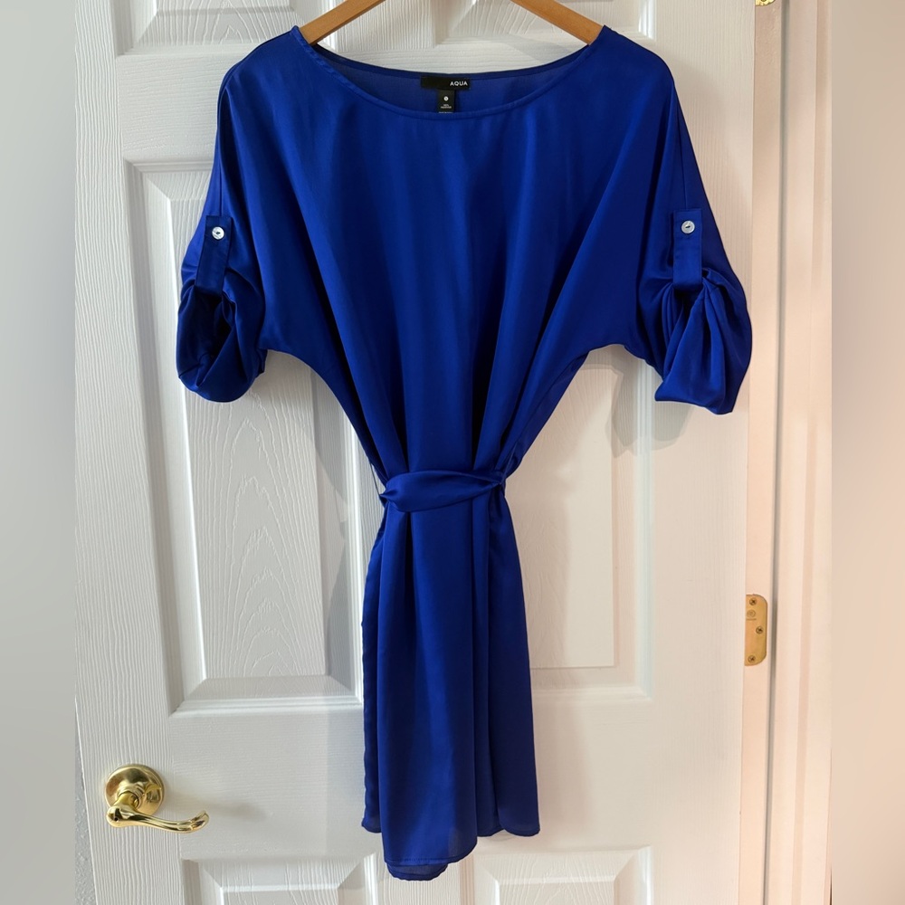 Aqua Royal Blue Mini Dress